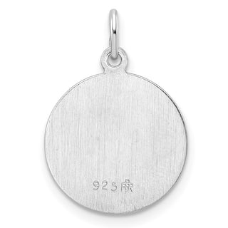 Sterling Silver Rhodium-plated Polished Solid Saint Michael Pendant QC11201