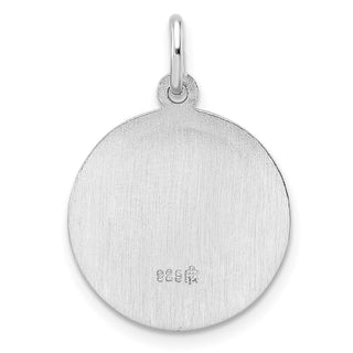 Sterling Silver Rhodium-plated Polished Solid Saint Michael Pendant QC11202