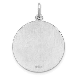 Sterling Silver Rhodium-plated Polished Solid Saint Michael Pendant QC11204