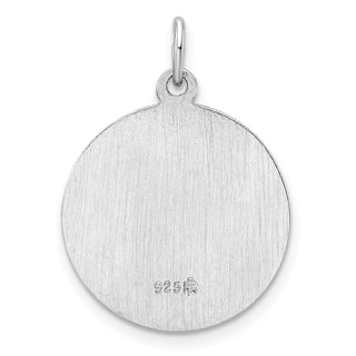 Sterling Silver Rhodium-plated Polished Solid Saint Anthony Pendant