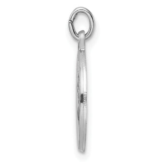 Sterling Silver Rhodium-plated Polished Solid 1st Holy Communion Pendant QC11222