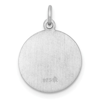 Sterling Silver Rhodium-plated Polished Solid 1st Holy Communion Pendant QC11222