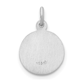 Sterling Silver Rhodium-plated Polished Solid 1st Holy Communion Pendant QC11223