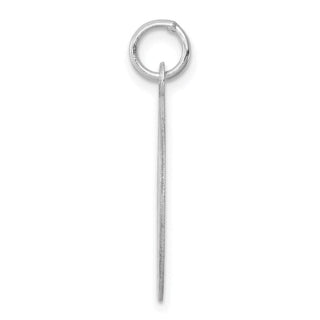 Sterling Silver Rhodium-plated Caduceus Disc Charm