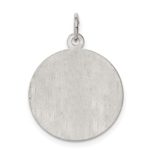 Sterling Silver Rhodium-plated Caduceus Disc Charm