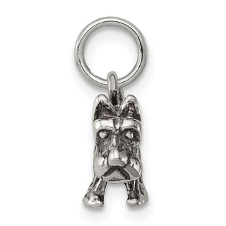 Sterling Silver Antiqued Dog Charm QC1458