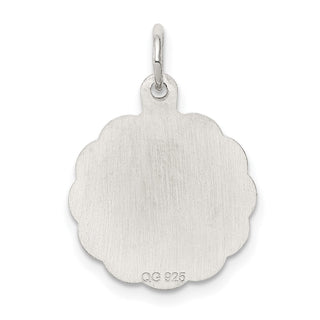 Sterling Silver Rhodium-plated To My Maid Of Honor Disc Charm