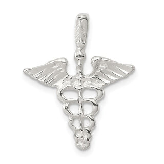 Sterling Silver Caduceus Pendant QC153