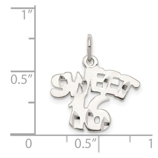 Sterling Silver Sweet 16 Charm QC1591