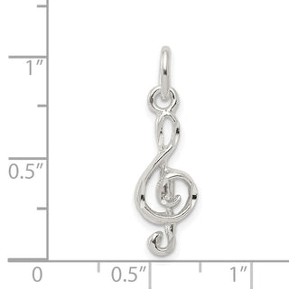 Sterling Silver Treble Clef Charm QC1617