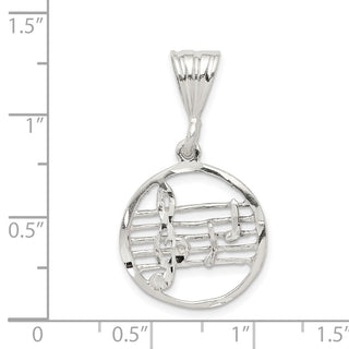 Sterling Silver Music Staff Pendant