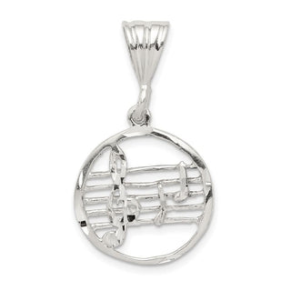 Sterling Silver Music Staff Pendant