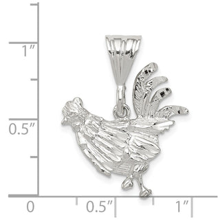 Sterling Silver Rooster Pendant QC1708