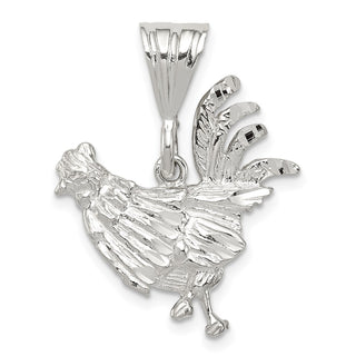 Sterling Silver Rooster Pendant QC1708