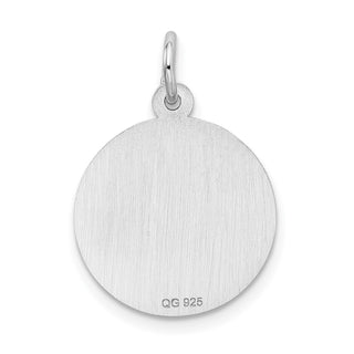 Sterling Silver Rhodium-plated On Graduation Day Disc Charm QC171