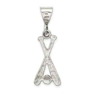 Sterling Silver Two Bats and A Ball Pendant