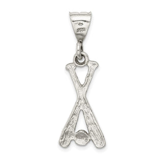 Sterling Silver Two Bats and A Ball Charm