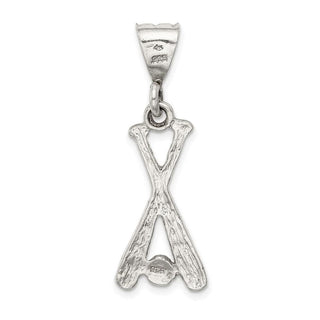 Sterling Silver Two Bats and A Ball Pendant
