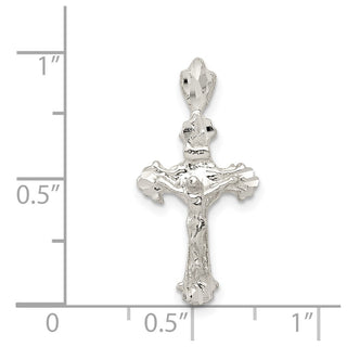 925 Sterling Silver Inri Crucifix Pendant QC1944