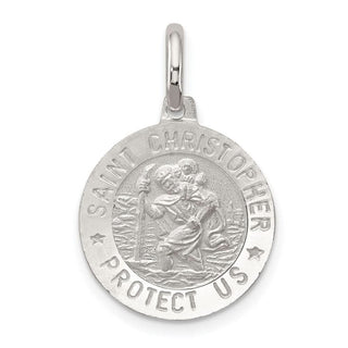 Sterling Silver St. Christopher Medal Pendant QC1981