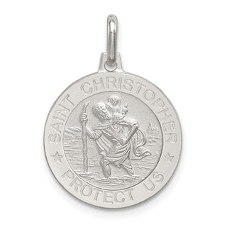 Sterling Silver St. Christopher Medal Pendant QC1982