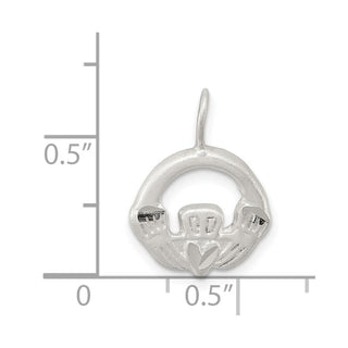 Sterling Silver Claddagh Charm QC2008