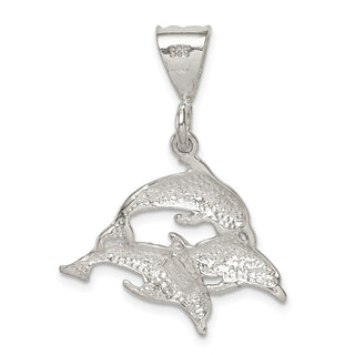Sterling Silver Trio Of Dolphins Pendant