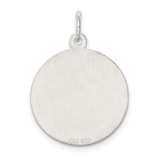 Sterling Silver Rhodium-plated Wedding Bells Disc Charm QC2077