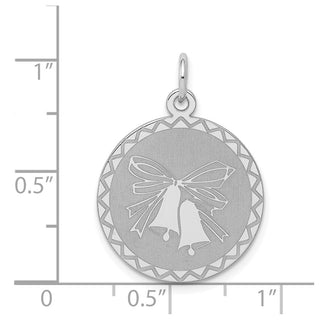 Sterling Silver Rhodium-plated Wedding Bells Charm