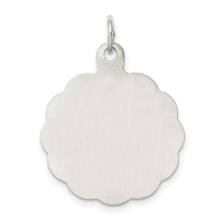 Sterling Silver Rhodium-plated Wedding Bells Disc Charm QC2079