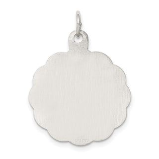 Sterling Silver Rhodium-plated Wedding Bells Disc Charm QC2079