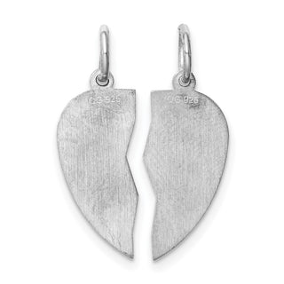 Sterling Silver Rhodium-plated 2-Piece I Love You Disc Charm