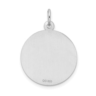 Sterling Silver Rhodium-plated Happy Anniversary Disc Charm QC2272