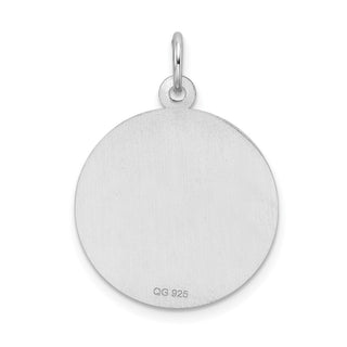 Sterling Silver Rhodium-plated Happy Anniversary Disc Charm QC2272