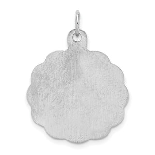 Sterling Silver Rhodium-plated 25th Anniversary Disc Charm QC2285