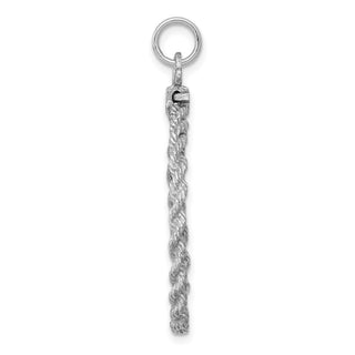 Sterling Silver Rhodium-plated 25th Anniversary Disc Charm QC2286