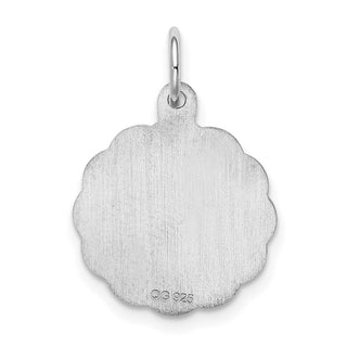 Sterling Silver Rhodium-plated Best Friend Disc Charm