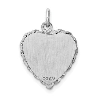 Sterling Silver Rhodium-plated Baptism Disc Charm QC2384