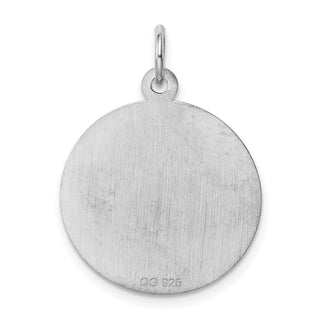 Sterling Silver Rhodium-plated Holy Communion Disc Charm QC2393