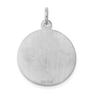 Sterling Silver Rhodium-plated Holy Communion Disc Charm QC2393
