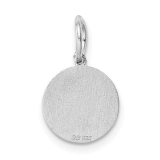 Sterling Silver Rhodium-plated Holy Communion Disc Charm QC2397
