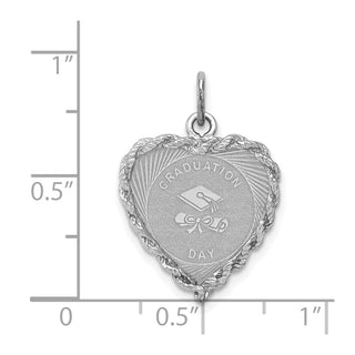 Sterling Silver Graduation Cap and Diploma Disc Charm QC2424