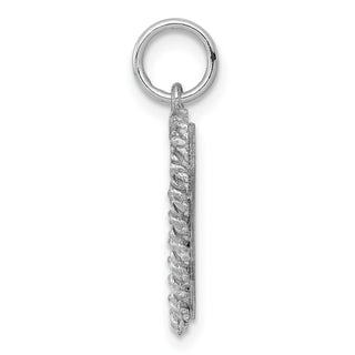 Sterling Silver Graduation Cap and Diploma Polished Disc Charm