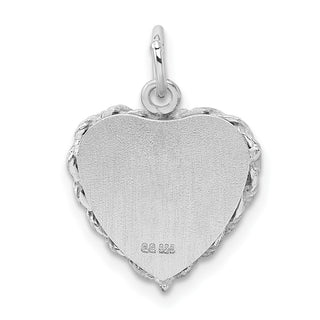Sterling Silver Graduation Cap and Diploma Polished Disc Charm