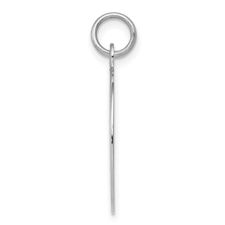 Sterling Silver Rhodium-plated Graduation Day Disc Charm QC2427