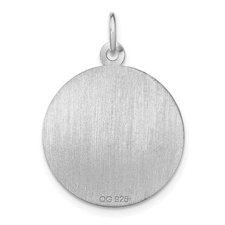 Sterling Silver Rhodium-plated On Graduation Day Disc Charm QC2440