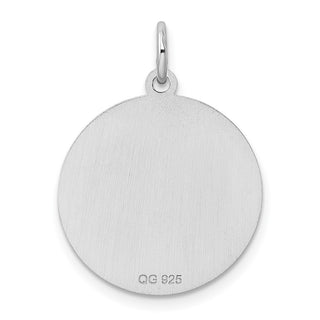 Sterling Silver Rhodium-plated Happy Birthday Disc Charm QC2474
