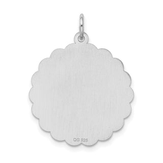 Sterling Silver Rhodium-plated Happy Birthday Disc Charm QC2478
