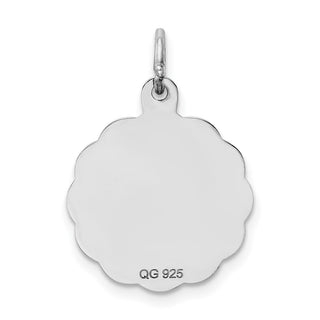 Sterling Silver Rhodium-plated Its A Girl Charm