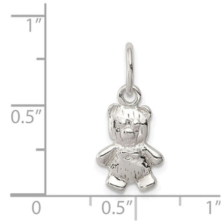 Sterling Silver Teddy Bear Charm QC2543